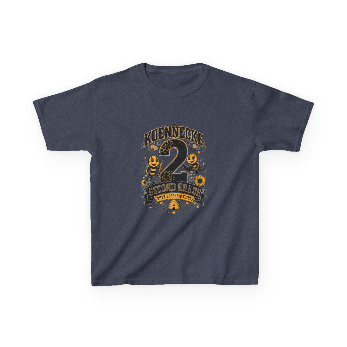 Koennecke 2 Second Grade Kids T-Shirt — Personalized Back-to-School Tee