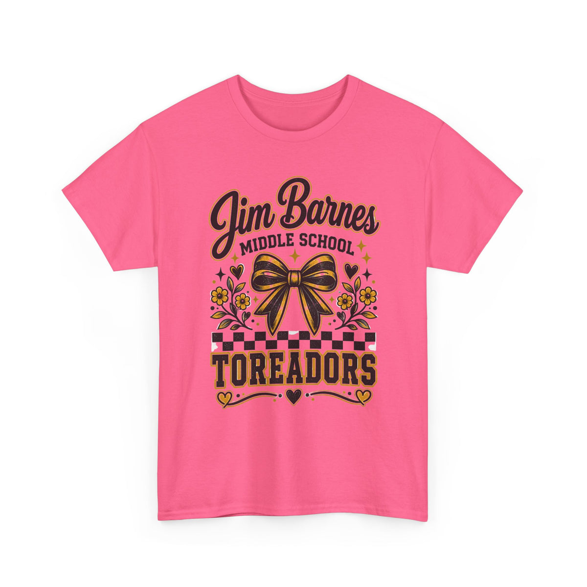 Jim Barnes Middle School Toreadors T-Shirt — School Spirit Cheer Tee