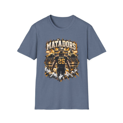 Matadors Football Player Graphic T-Shirt — Team Jersey Number 26 Fan Tee