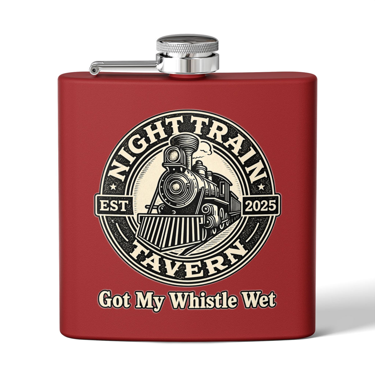 Night Train Stainless Steel Flask, 6oz