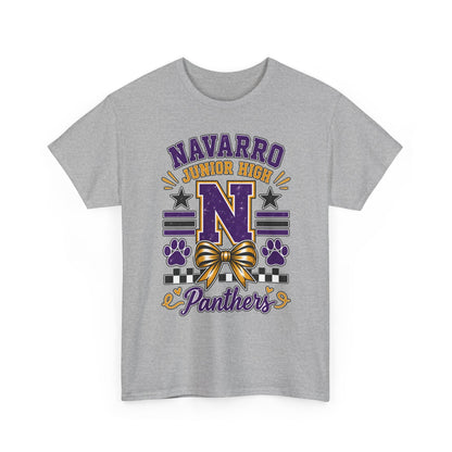 Navarro Junior High Panthers T-Shirt – School Spirit Tee with Purple & Gold Mascot Design