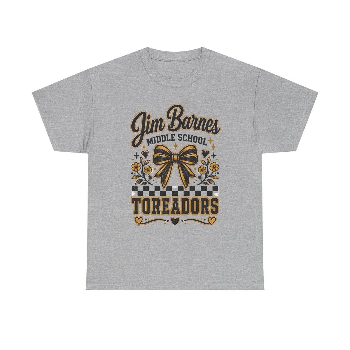 Jim Barnes Middle School Toreadors T-Shirt — School Spirit Cheer Tee