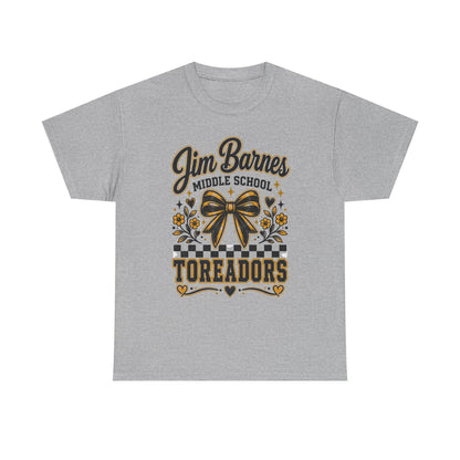 Jim Barnes Middle School Toreadors T-Shirt — School Spirit Cheer Tee