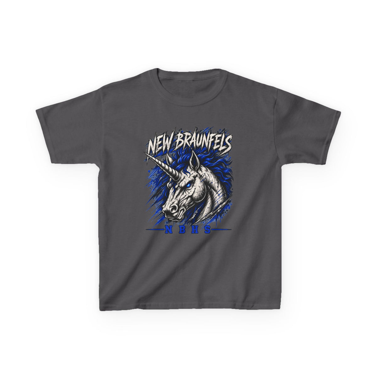 New Braunfels Unicorn Kids T‑Shirt — Blue Graphic Tee for Children