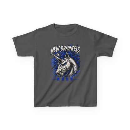 New Braunfels Unicorn Kids T‑Shirt — Blue Graphic Tee for Children