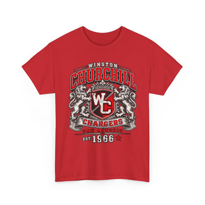 Churchill Chargers Vintage Crest T-Shirt — Winston Churchill 1966 School Spirit Tee