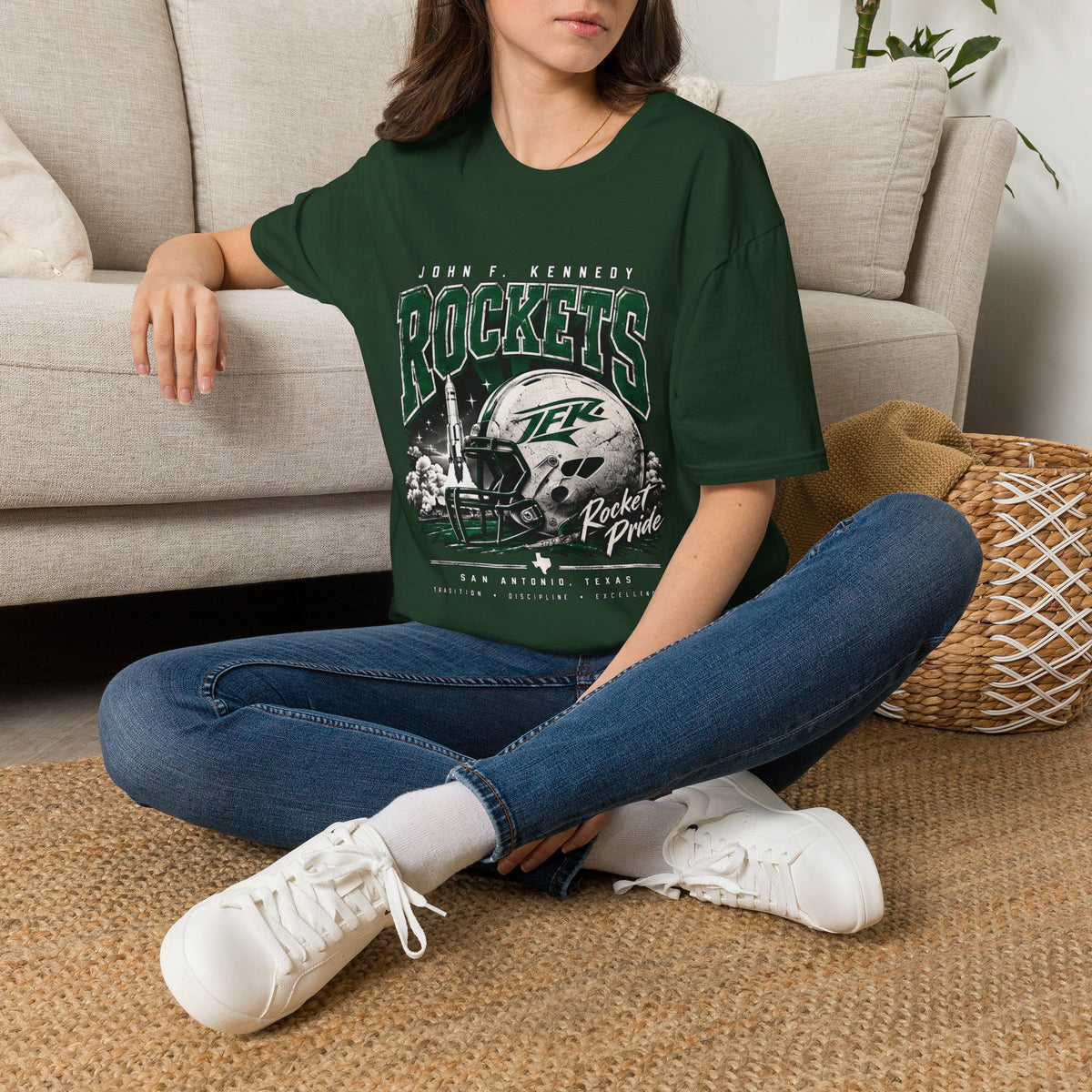 Rockets Vintage Graphic T-Shirt — John F. Kennedy Space Team Tee