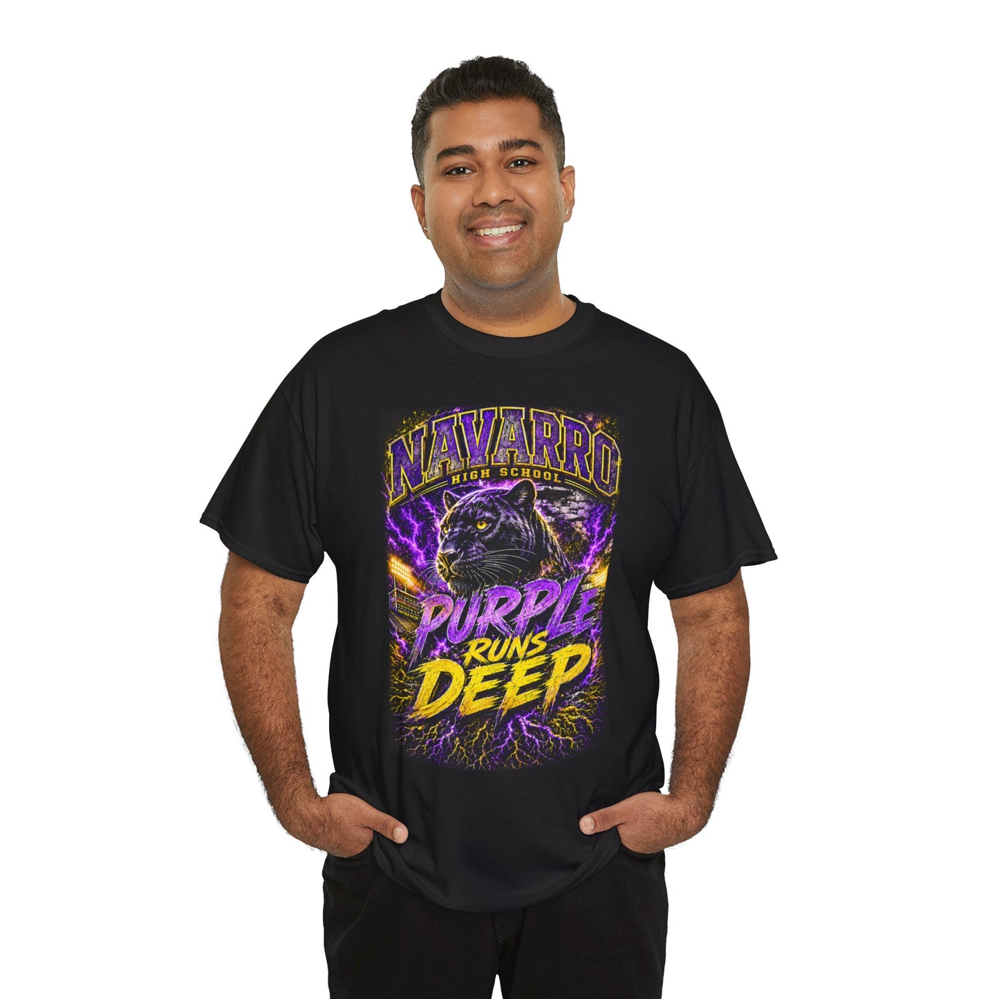 Purple Runs Deep Panther T-Shirt — Navarro School Spirit Tee