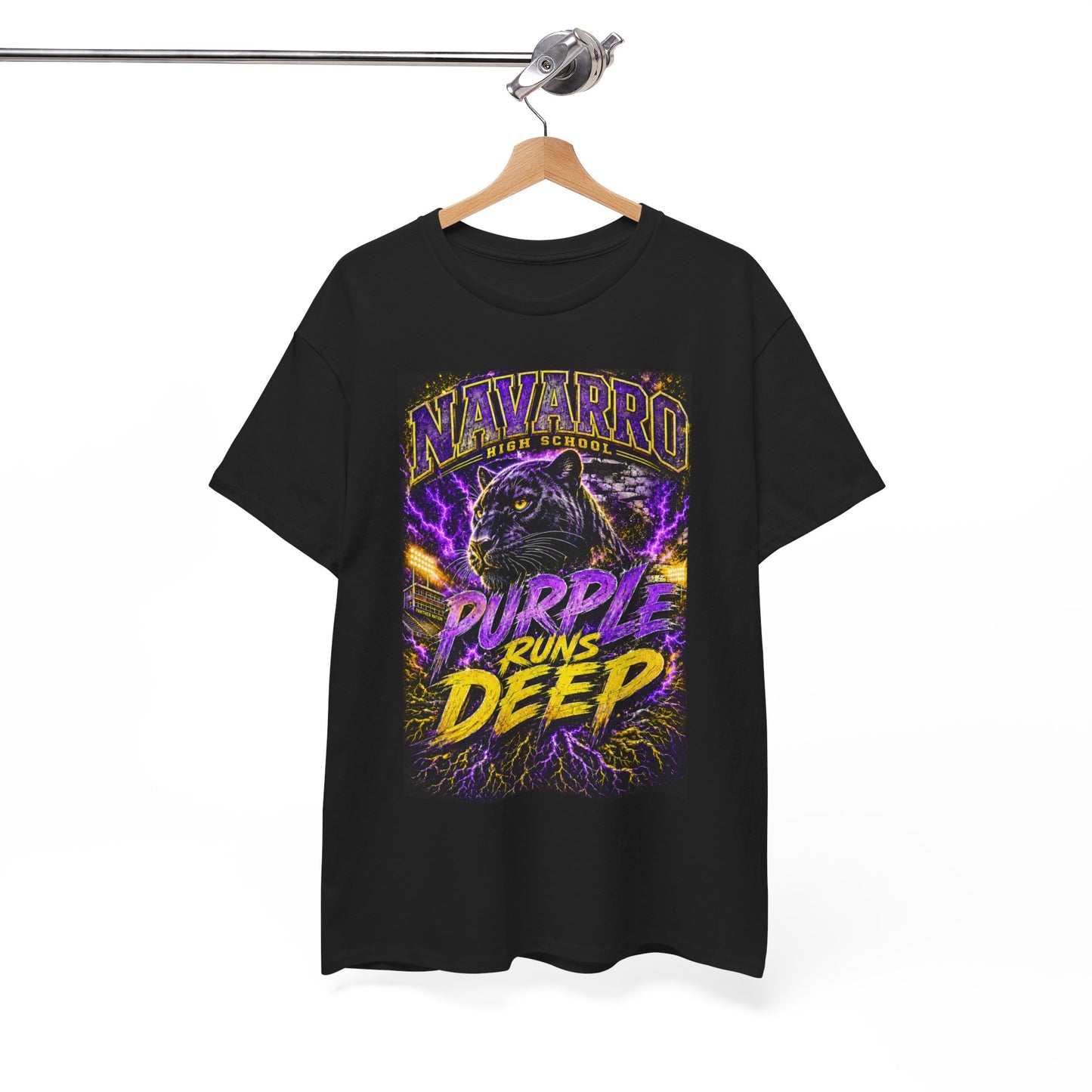 Purple Runs Deep Panther T-Shirt — Navarro School Spirit Tee