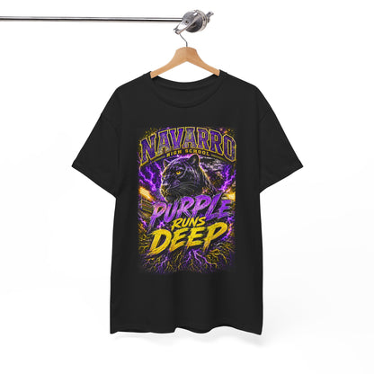 Purple Runs Deep Panther T-Shirt — Navarro School Spirit Tee