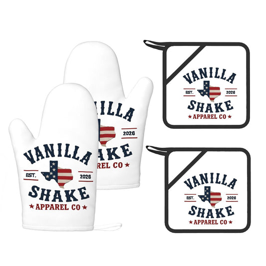 4Pcs VSA Silicone Oven Mitts and Pot Holders Set