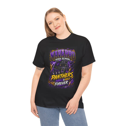 Navarro High Panthers T‑Shirt — Purple & Gold "Panthers Forever" School Spirit Tee