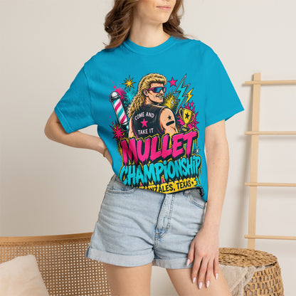 Mullet Championship T-Shirt — "Business in the Front, Party in the Back" Retro Graphic Tee