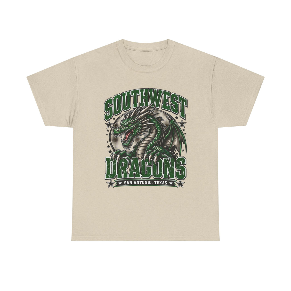 Southwest Dragons T-Shirt — San Antonio Texas Green Dragon Graphic Tee