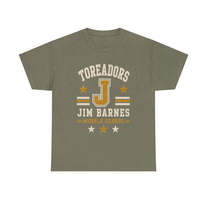 Toreadors Jim Barnes School Letterman Tee — Vintage School Spirit T-Shirt