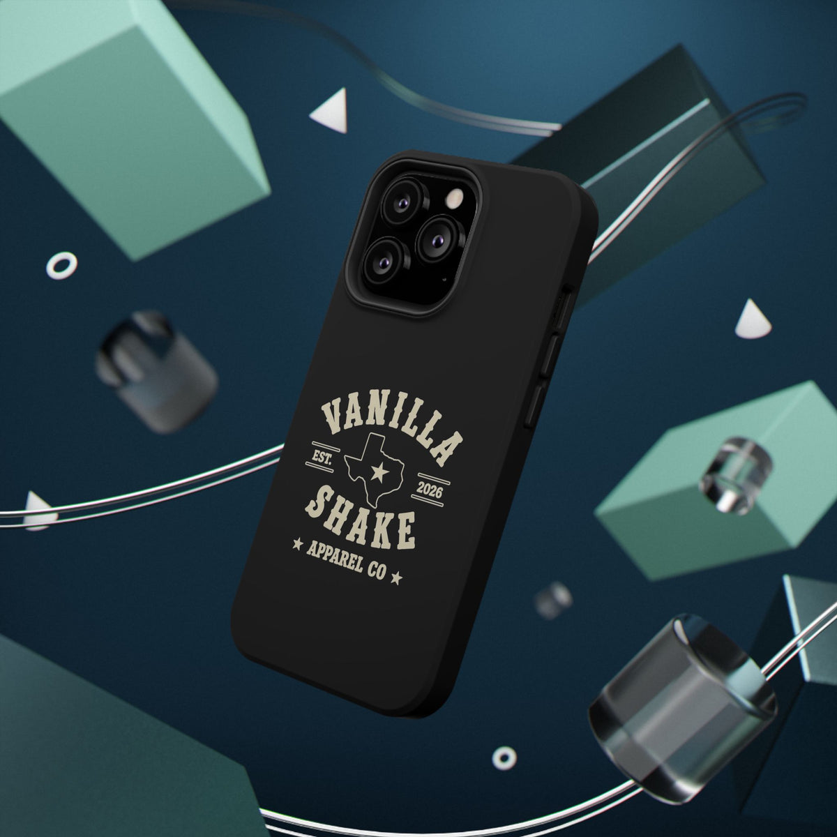 Black w/Ivory Logo lmpact-Resistant Phone Cases