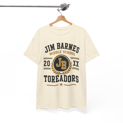 Jim Barnes Middle School Toreadors T-Shirt — School Spirit Tee with JB Crest