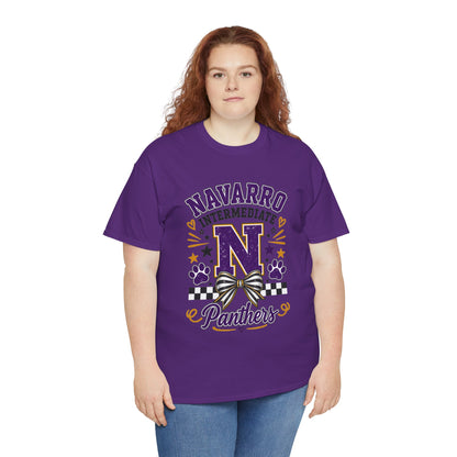 Navarro Intermediate Panthers T-Shirt — School Spirit Tee with 'N' Logo & Paw Prints