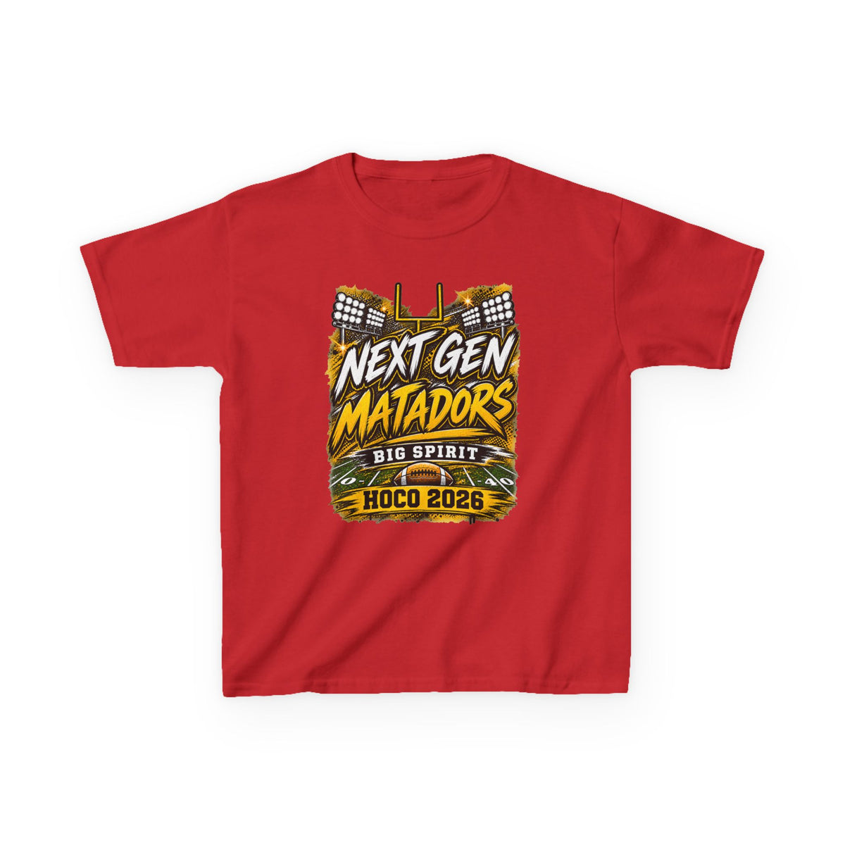 Kids Tee — "Next Gen Matadors" HOCO 2026 Big Spirit School Spirit Shirt