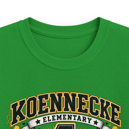 First Grade Kids Tee — 'Koennecke Elementary' Back-to-School Bee Design