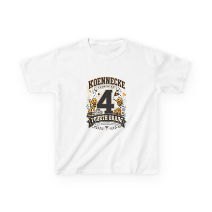 4th Grade Kids T-Shirt – "Koennecke Celebrates 4th Grade" Back-to-School Shirt