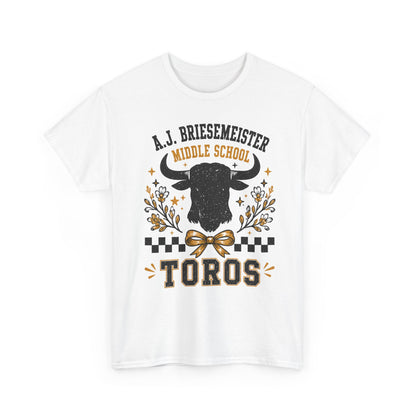 Toros Middle School Tee — A.J. Briesemeister School Spirit T-Shirt