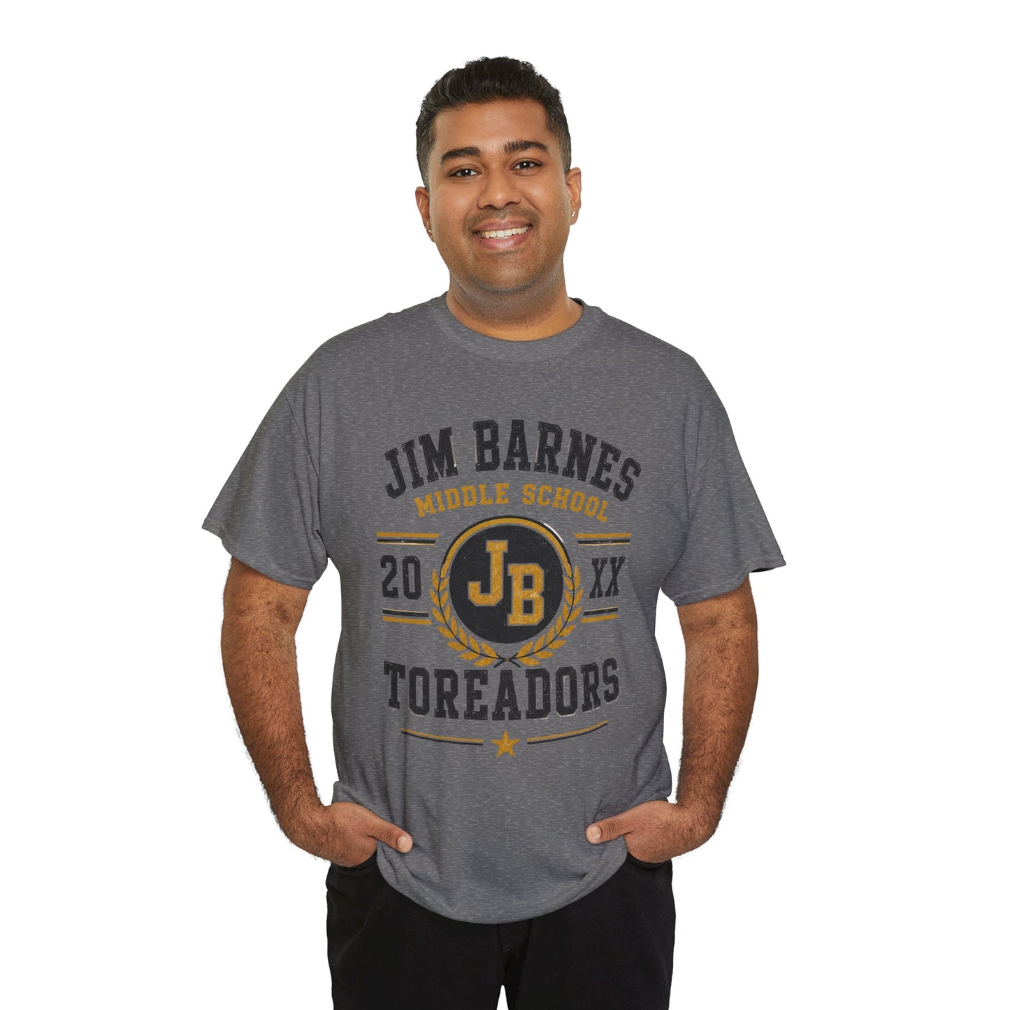 Jim Barnes Middle School Toreadors T-Shirt — School Spirit Tee with JB Crest
