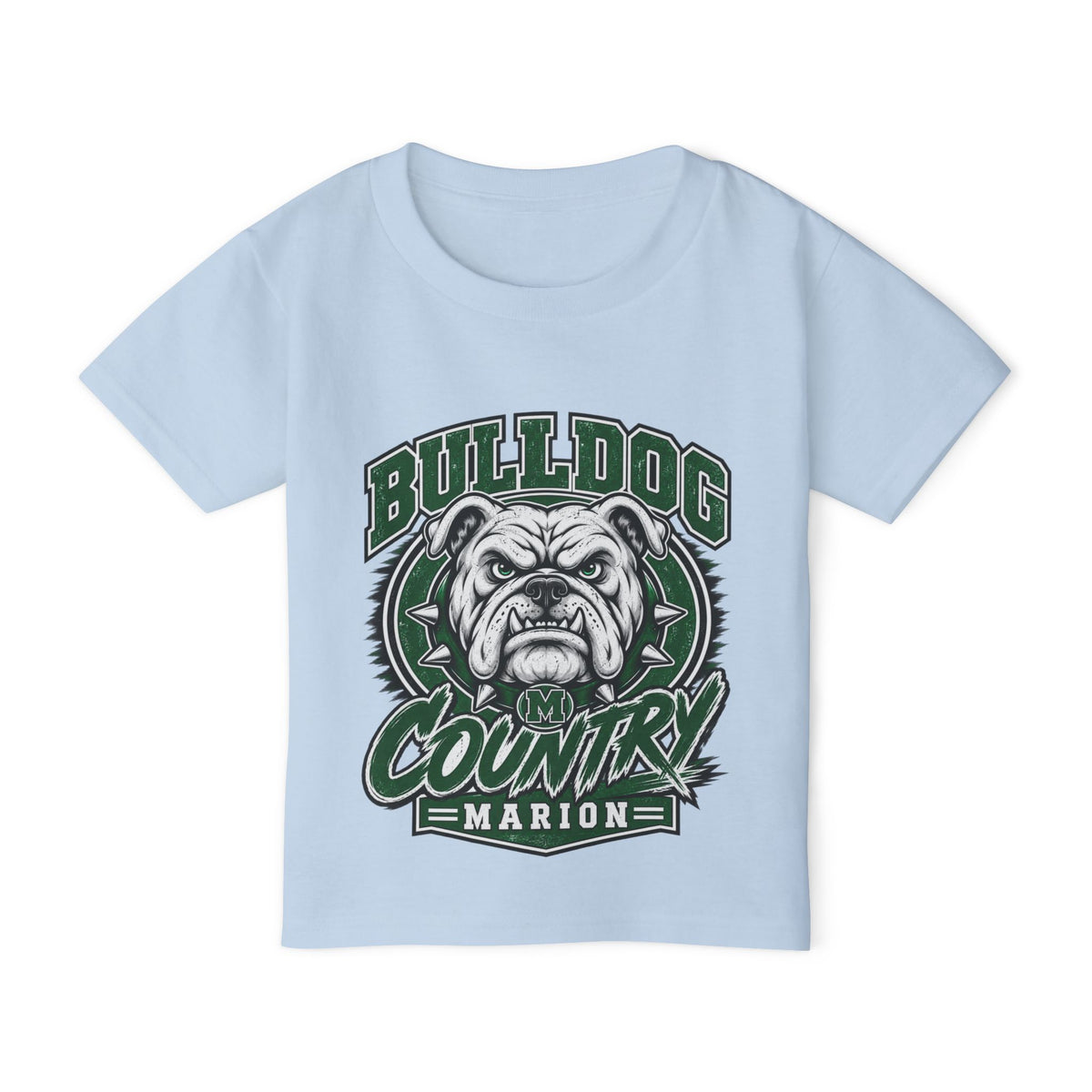 Bulldog Country Toddler T-Shirt — Marion Bulldogs Personalized Number (e.g., Jordan 74)