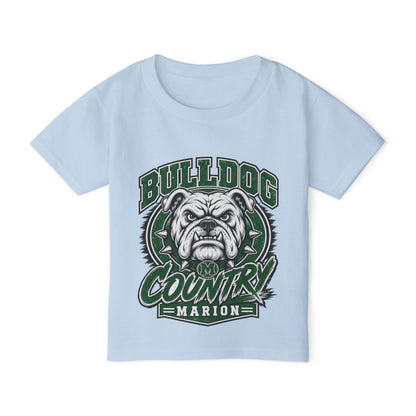 Bulldog Country Toddler T-Shirt — Marion Bulldogs Personalized Number (e.g., Jordan 74)