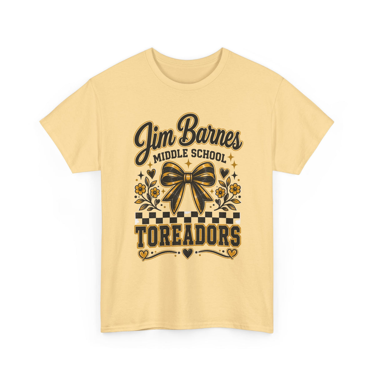Jim Barnes Middle School Toreadors T-Shirt — School Spirit Cheer Tee