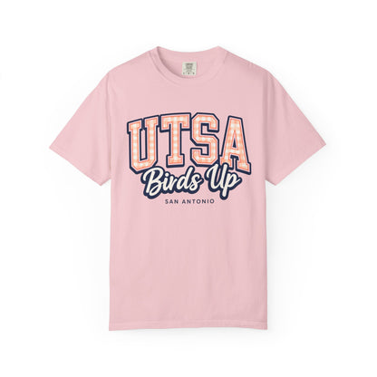 UTSA Birds Up T-Shirt — San Antonio Orange Garment-Dyed Tee
