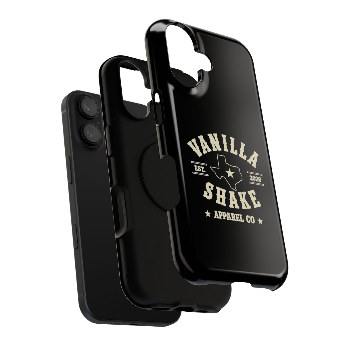 Black w/Ivory Logo lmpact-Resistant Phone Cases