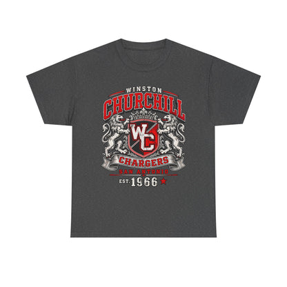 Churchill Chargers Vintage Crest T-Shirt — Winston Churchill 1966 School Spirit Tee