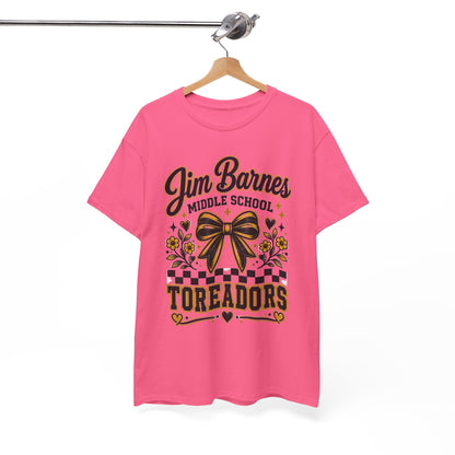 Jim Barnes Middle School Toreadors T-Shirt — School Spirit Cheer Tee
