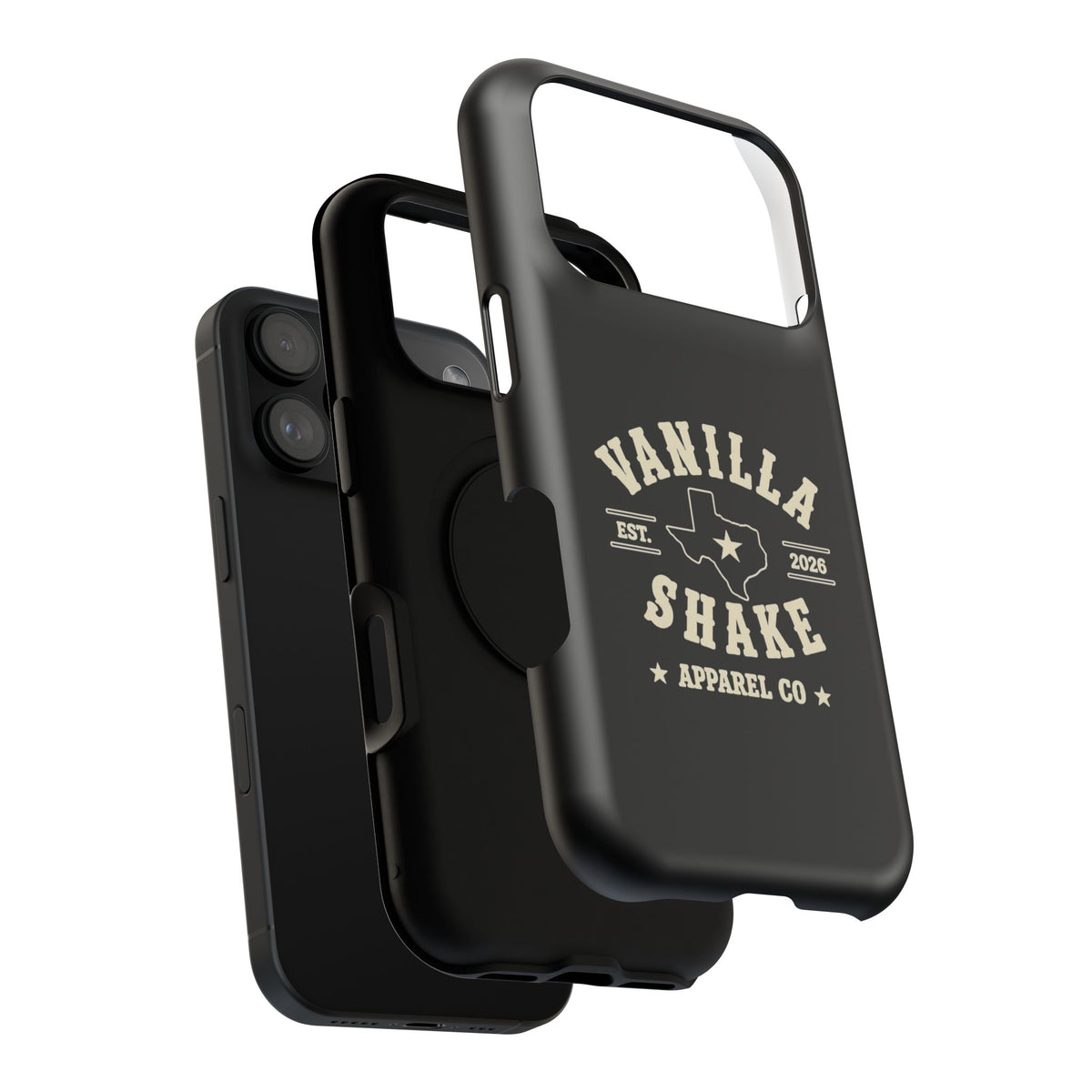 Black w/Ivory Logo lmpact-Resistant Phone Cases