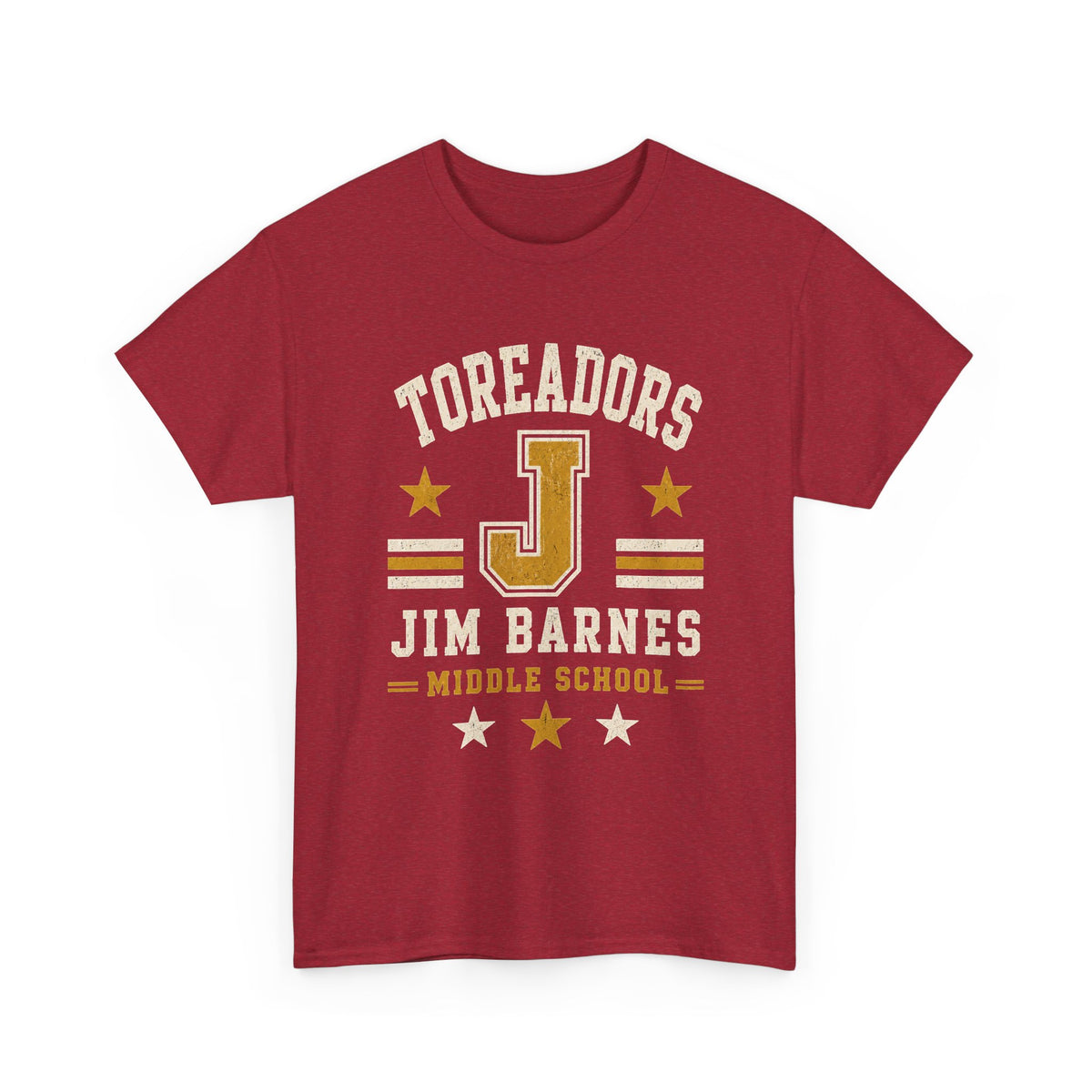 Toreadors Jim Barnes School Letterman Tee — Vintage School Spirit T-Shirt