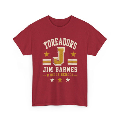 Toreadors Jim Barnes School Letterman Tee — Vintage School Spirit T-Shirt