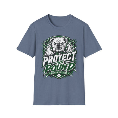Protect the Pound Bulldog T-Shirt — Fierce Mascot Tee for Fans & Players