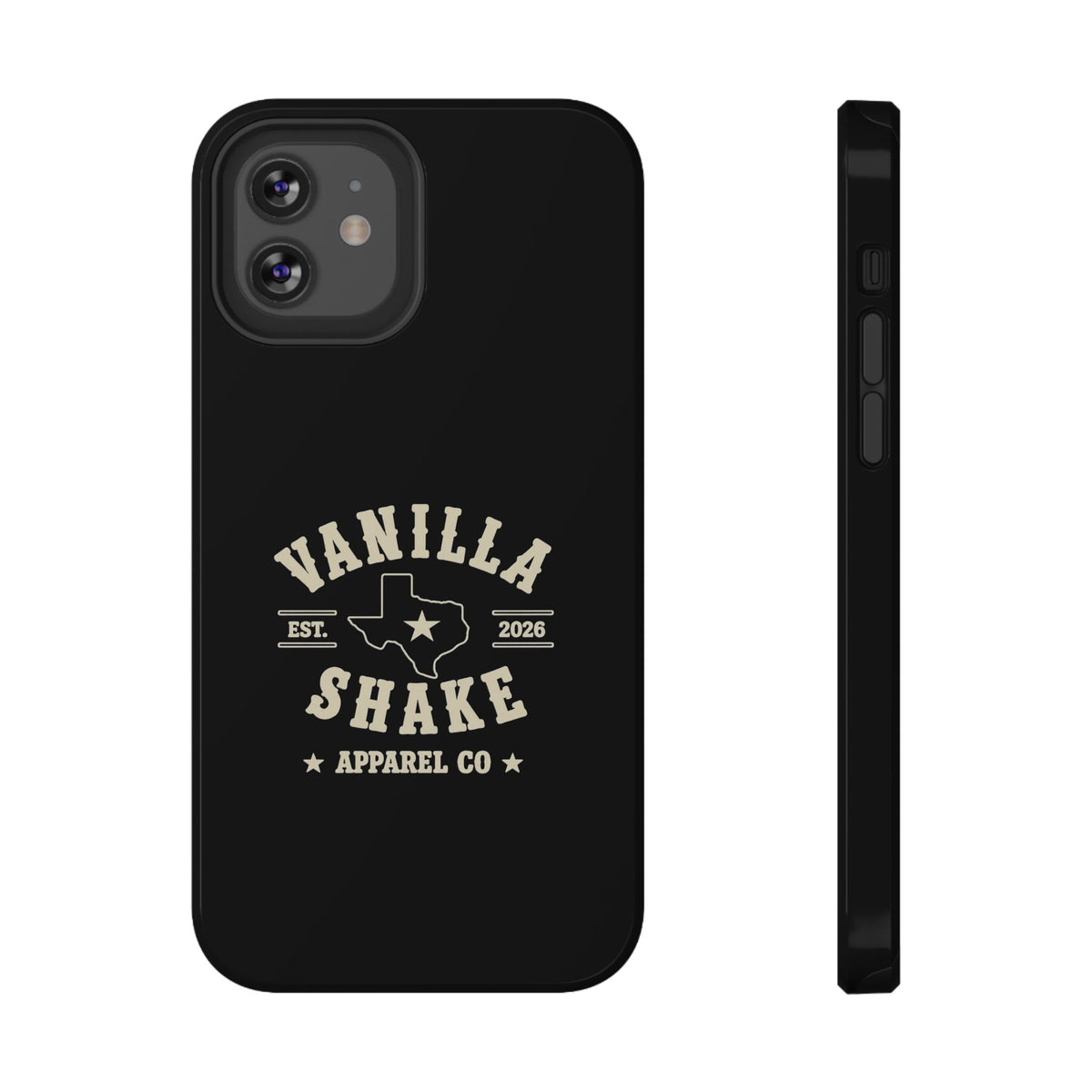 Black w/Ivory Logo lmpact-Resistant Phone Cases
