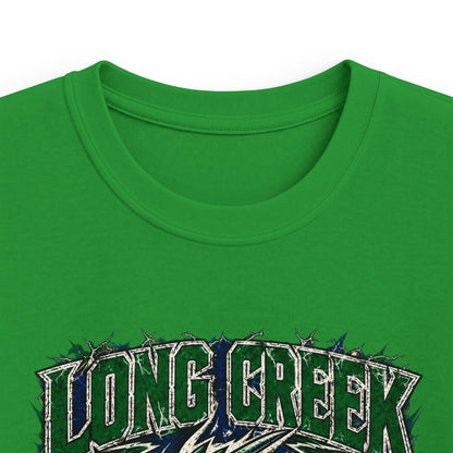 Long Creek Dragons Kids Tee — Green Fierce Dragon School Spirit Shirt