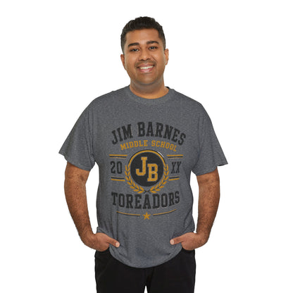 Jim Barnes Middle School Toreadors T-Shirt — School Spirit Tee with JB Crest