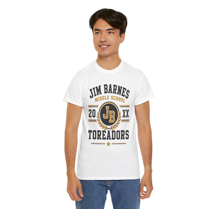 Jim Barnes Middle School Toreadors T-Shirt — School Spirit Tee with JB Crest