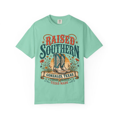 Raised Southern T-Shirt — Gonzales, Texas Retro Western Tee
