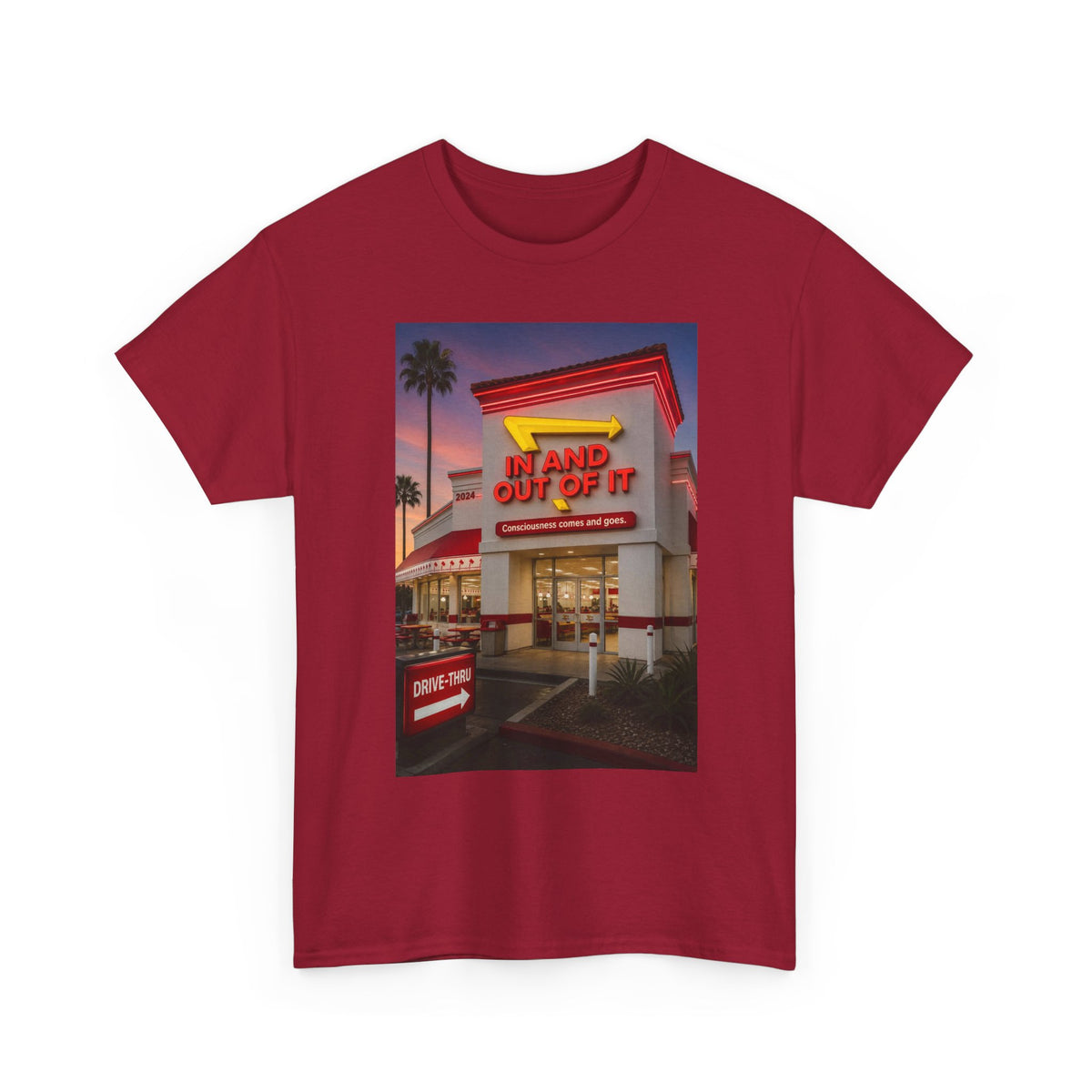 Retro Diner Photo T‑Shirt – 'A Hand Out Of It' Vintage Neon Tee