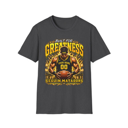 Custom Seguin Matador Basketball Player Tee | Personalized Name & Jersey Number
