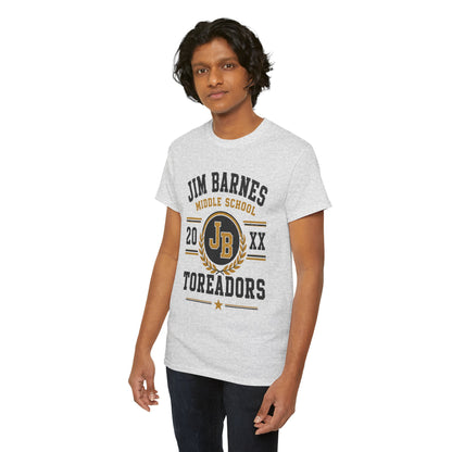 Jim Barnes Middle School Toreadors T-Shirt — School Spirit Tee with JB Crest