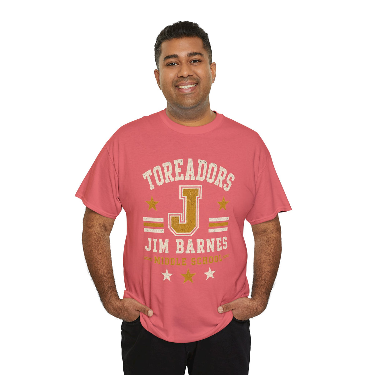 Toreadors Jim Barnes School Letterman Tee — Vintage School Spirit T-Shirt