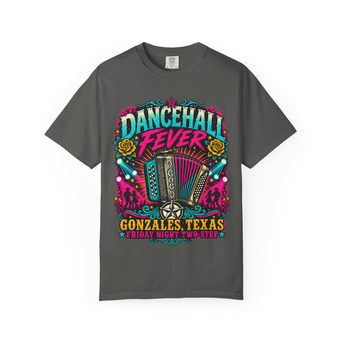 Dancehall Fever Accordion T-Shirt — Gonzales, Texas Friday Night Two-Step