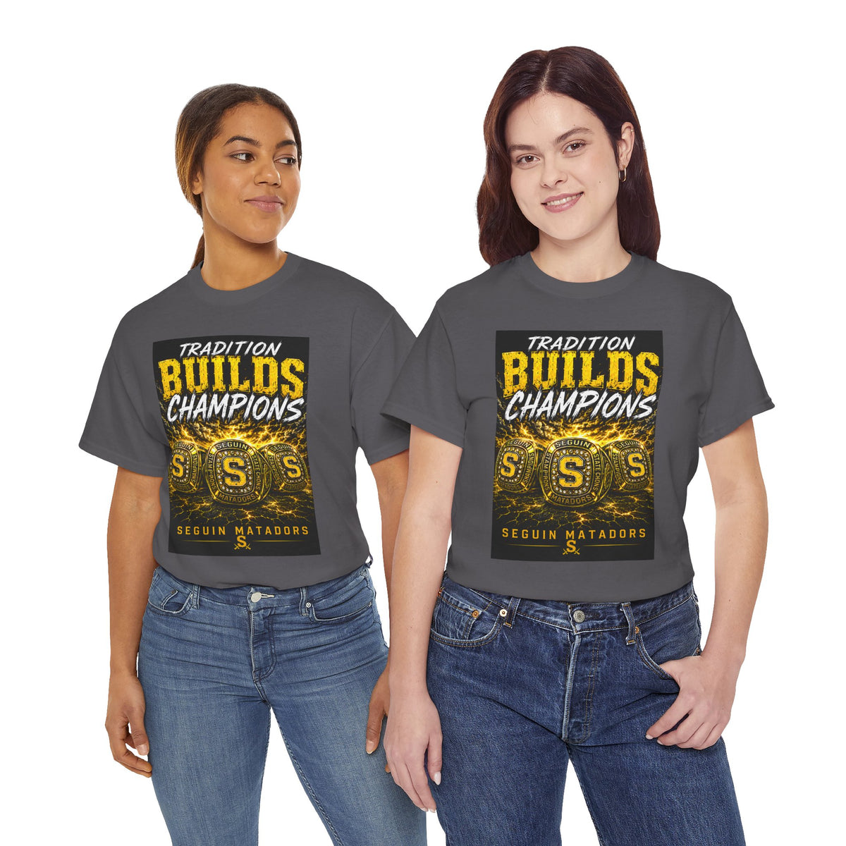 Tradition Builds Champions Tee — Seguin Matadors School Spirit T-Shirt