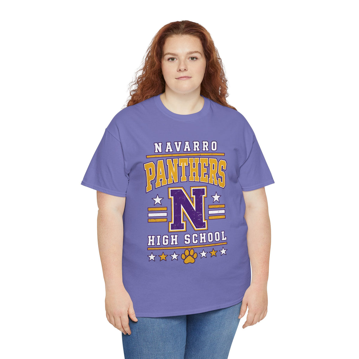 Navarro Panthers High School Tee — Retro Letterman N Design